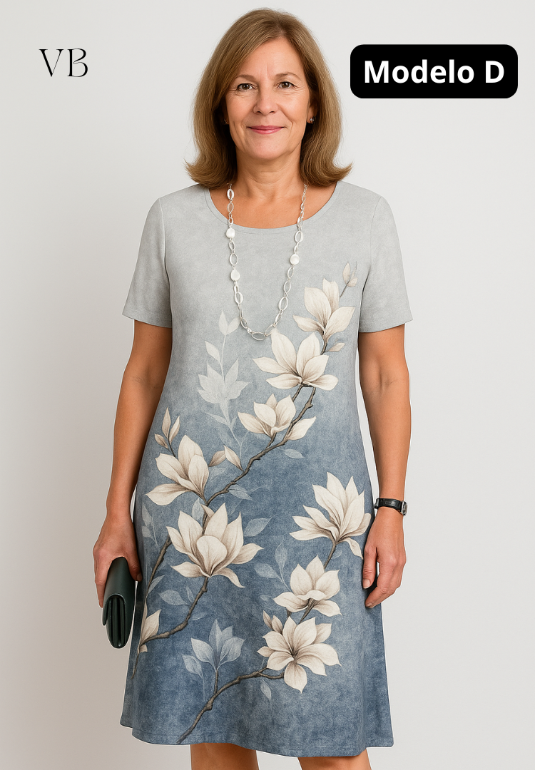 Vestidos Florais com Caimento Solto e Respirável - Modelos Exclusivos