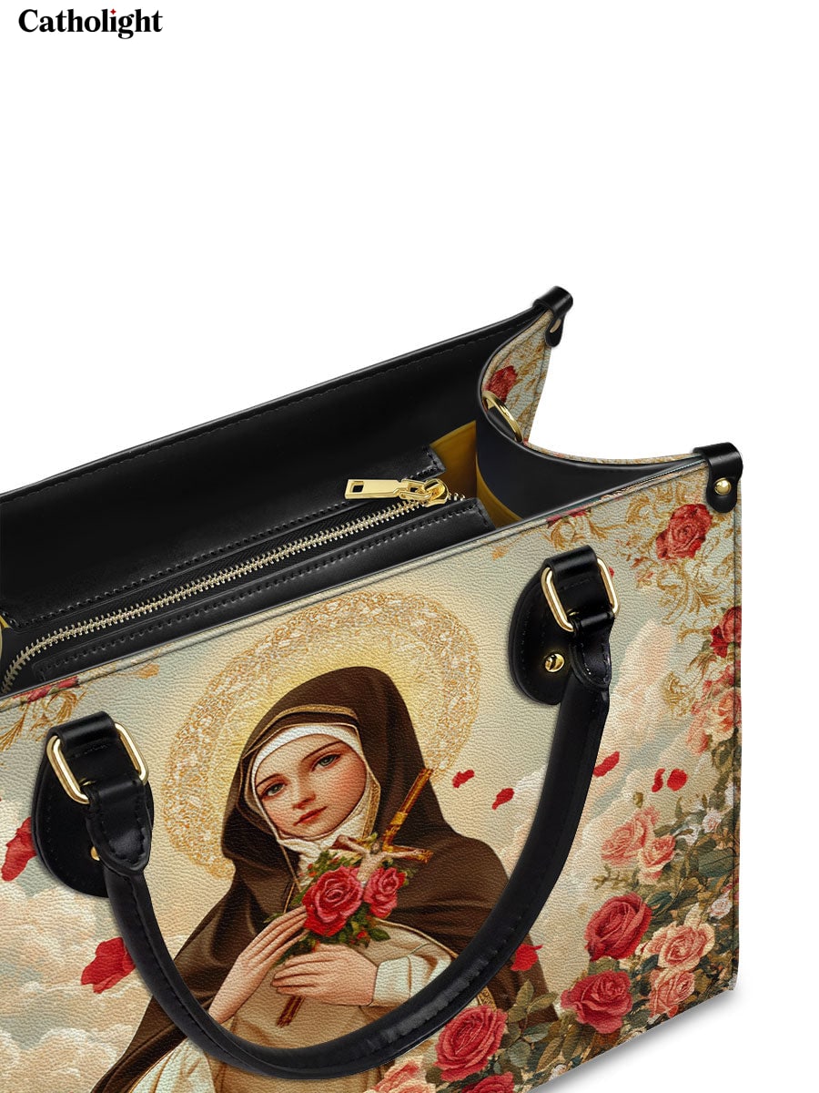 Bolsa de Couro Santa Teresinha - Graça e Elegância