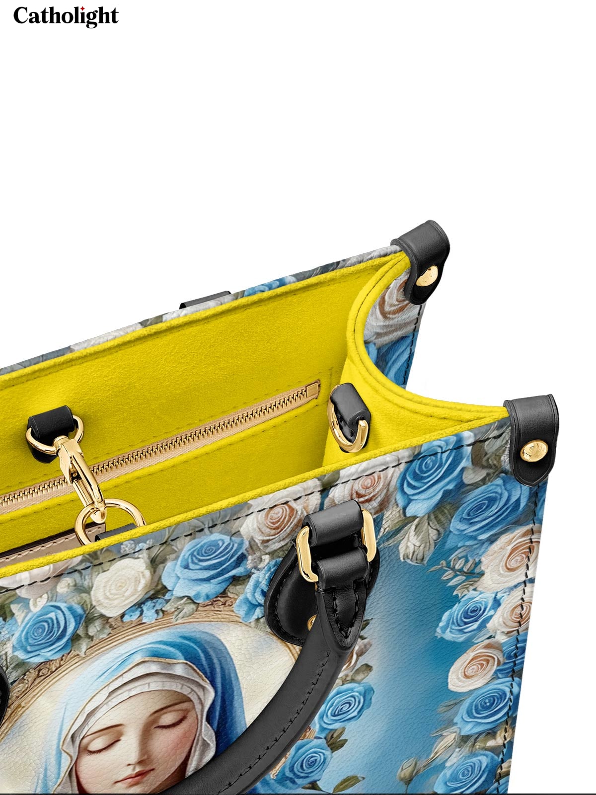Bolsa de Couro Imaculado Coração de Maria