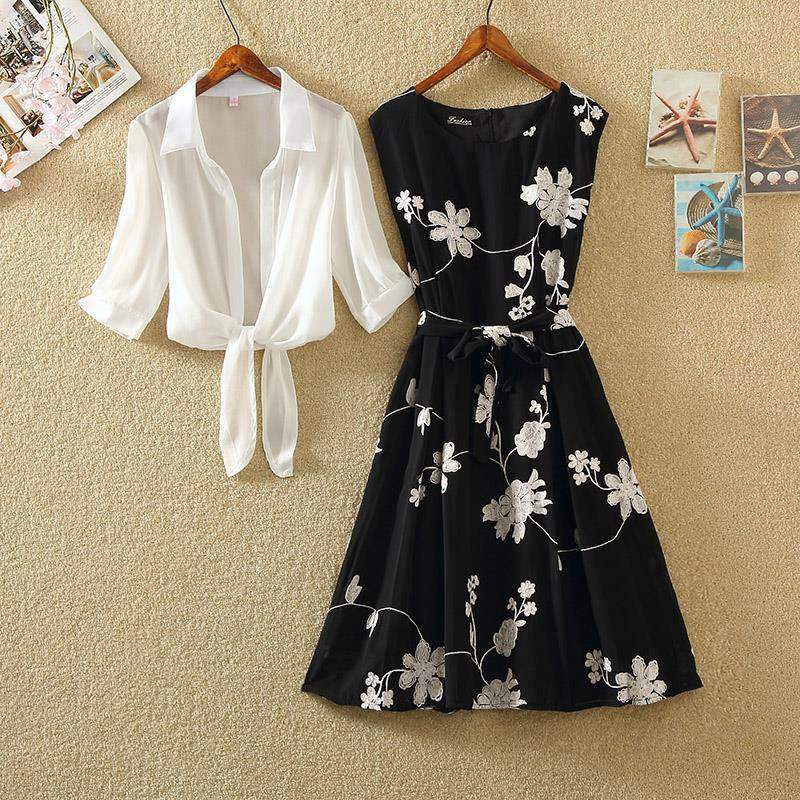 Conjunto Vestido Monroe Manga Rosa » Coleção Diva » Branco