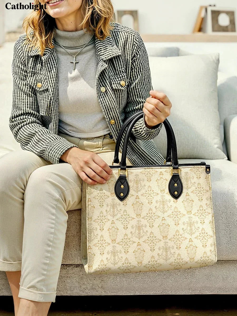 Bolsa de Couro Monograma Ave Maria