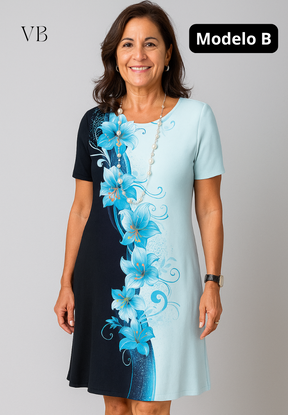 Vestidos Florais com Caimento Solto e Respirável - Modelos Exclusivos