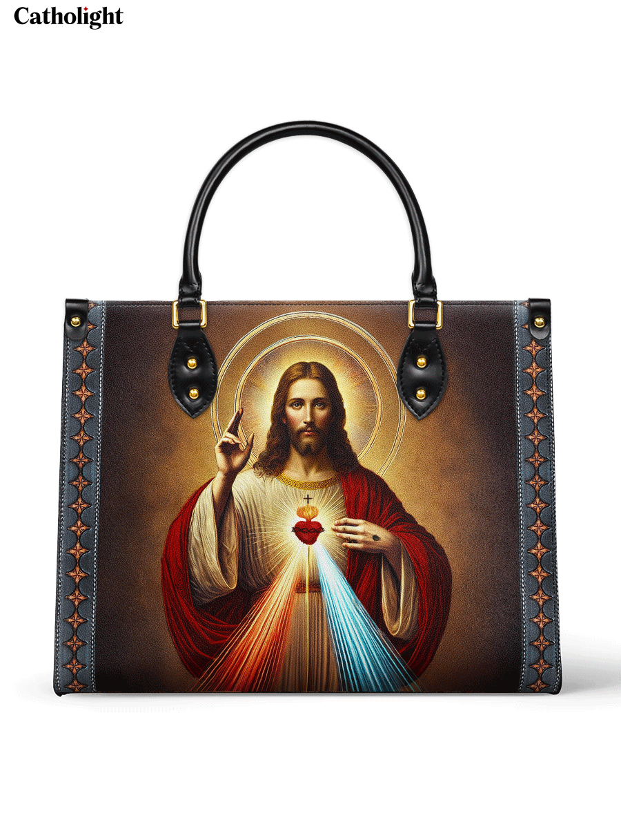 Bolsa de Couro Jesus Misericordioso