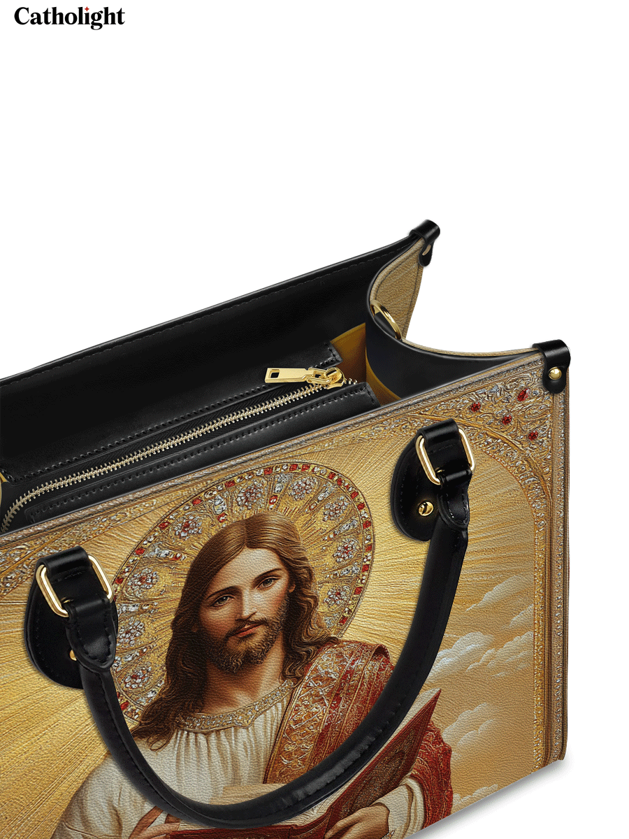 Bolsa de Couro – Jesus, o Salvador Luz Eterna