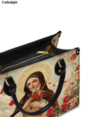 Bolsa de Couro Santa Teresinha - Graça e Elegância