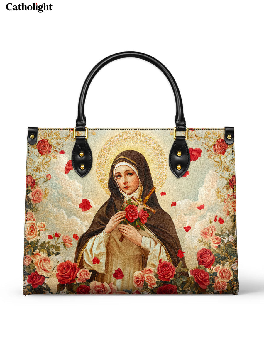 Bolsa de Couro Santa Teresinha - Graça e Elegância