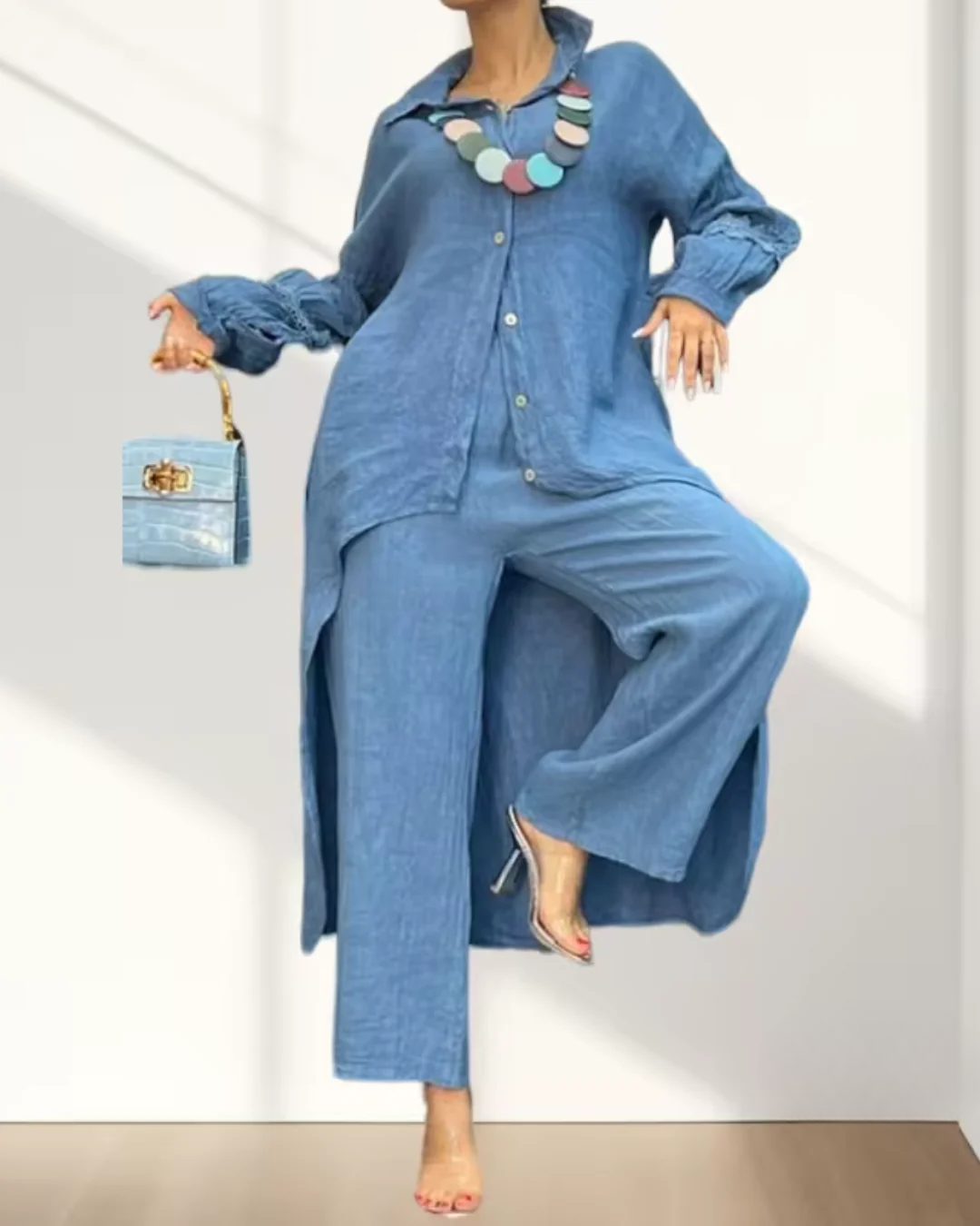 Conjunto de Botão Único Angélica