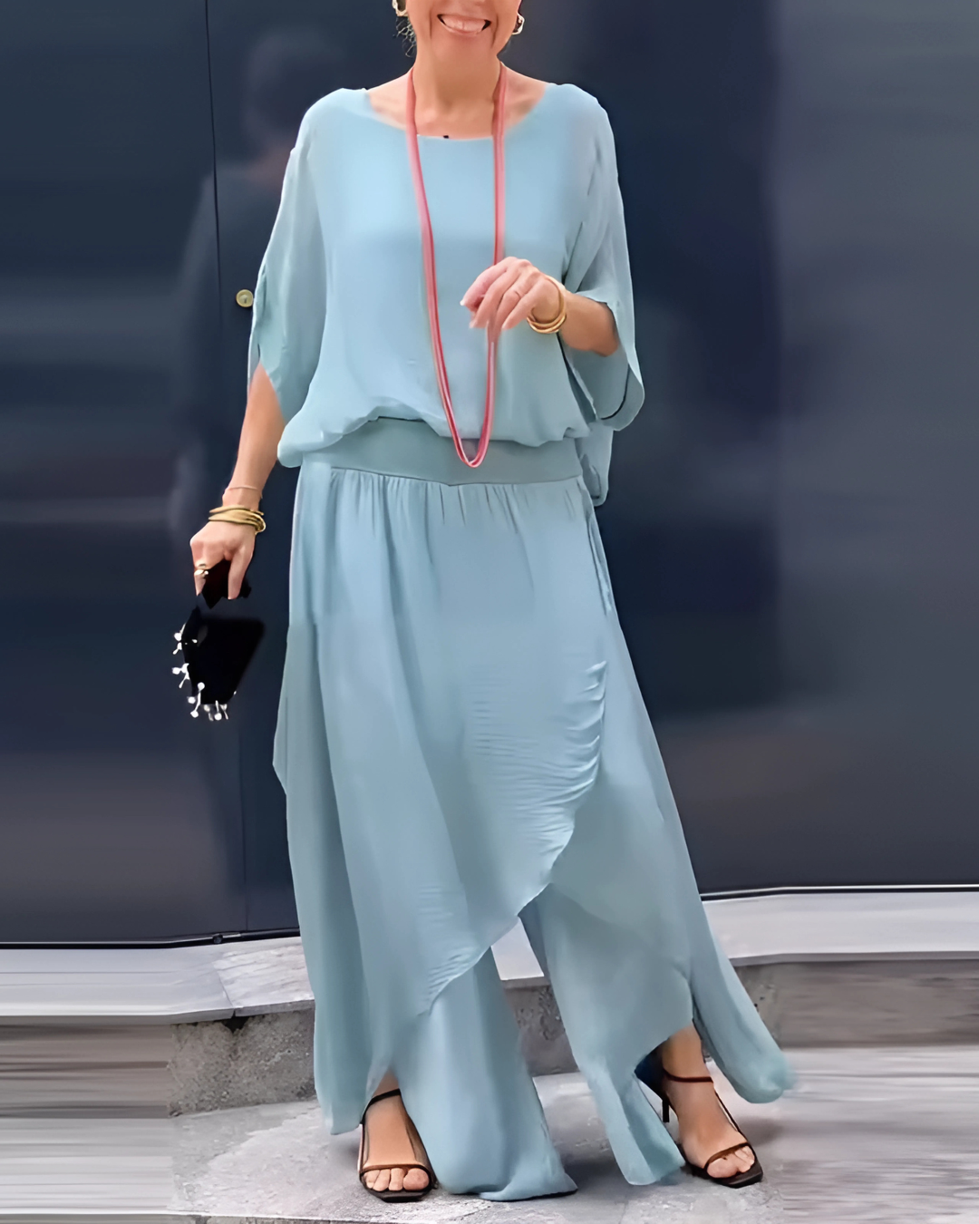 Conjunto Elegante Chiffon Ísis