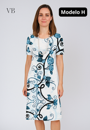 Vestidos Florais com Caimento Solto e Respirável - Modelos Exclusivos