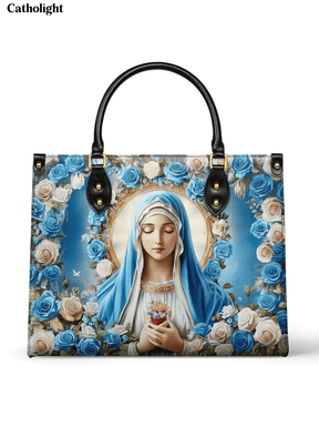 Bolsa de Couro Imaculado Coração de Maria
