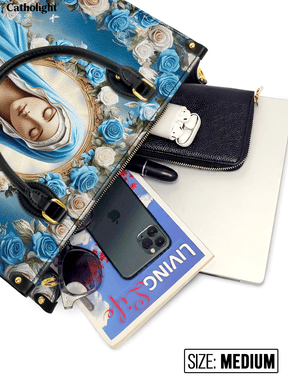 Bolsa de Couro Imaculado Coração de Maria