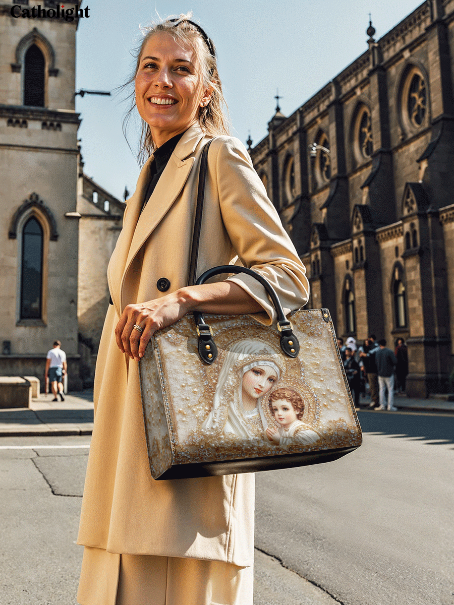 Bolsa de Couro Nossa Senhora - Esplendor Divino