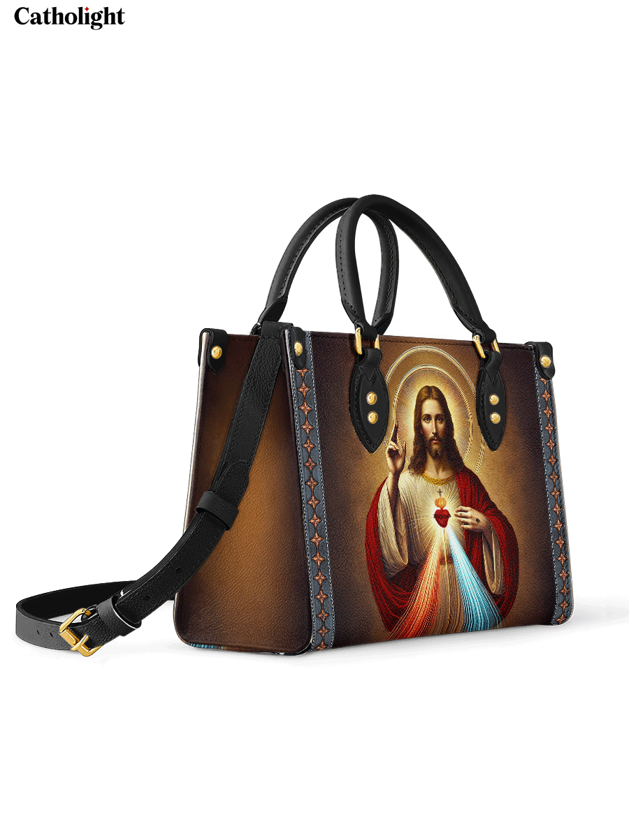 Bolsa de Couro Jesus Misericordioso