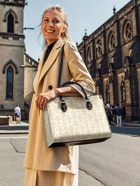 Bolsa de Couro Monograma Ave Maria