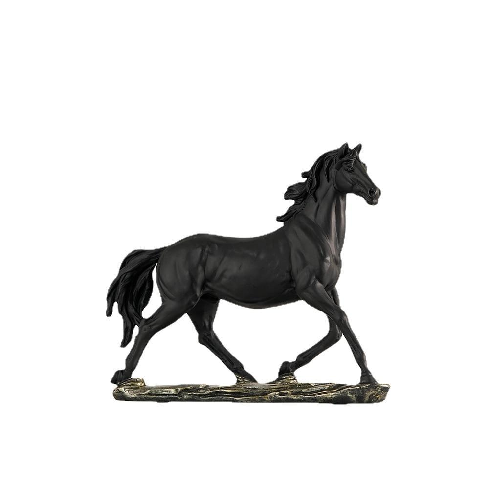 Estatueta Artesanal de Cavalo Vintage em Resina - Inovallar