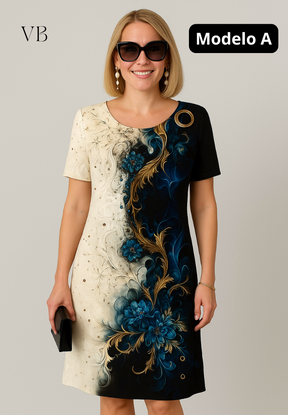 Vestidos Florais com Caimento Solto e Respirável - Modelos Exclusivos